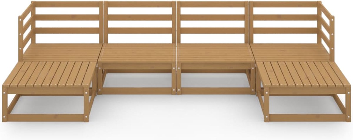 Vidaxl 6-delige Loungeset Massief Grenenhout - Bruin