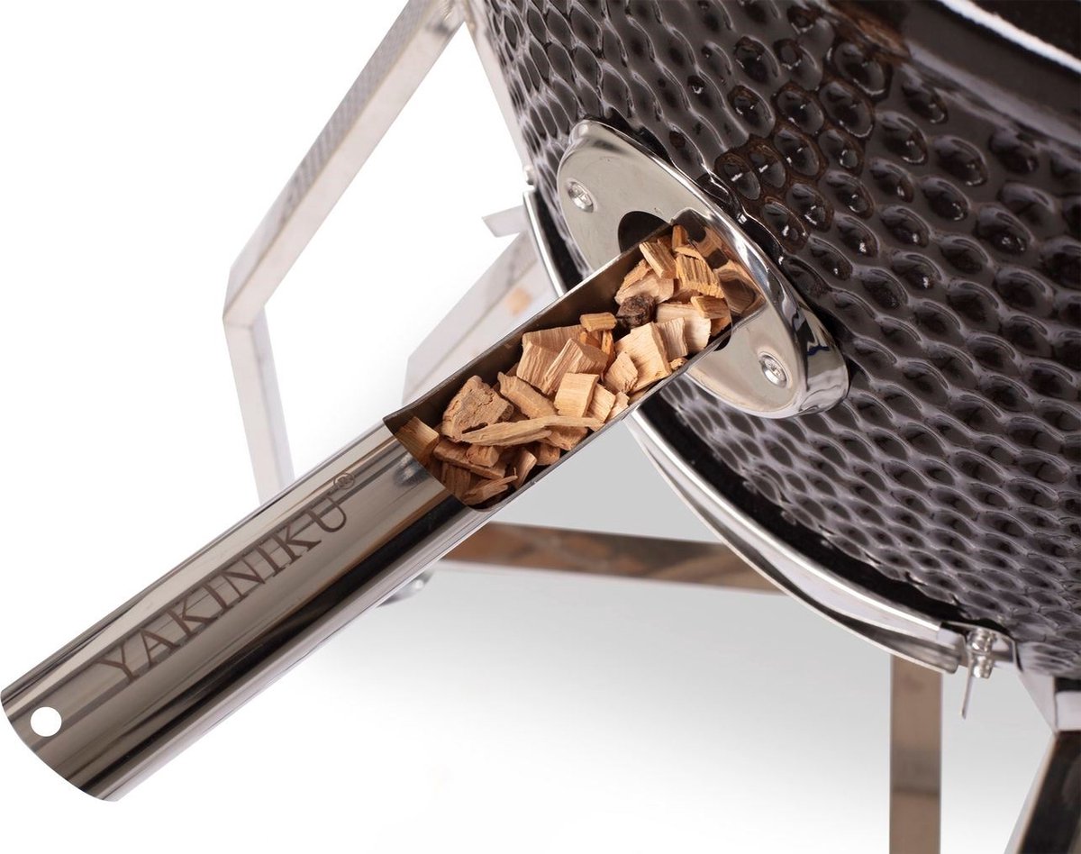 Yakiniku Large Barbecue Set 19 Inch Incl. Onderstel En Zijtafels - Zwart