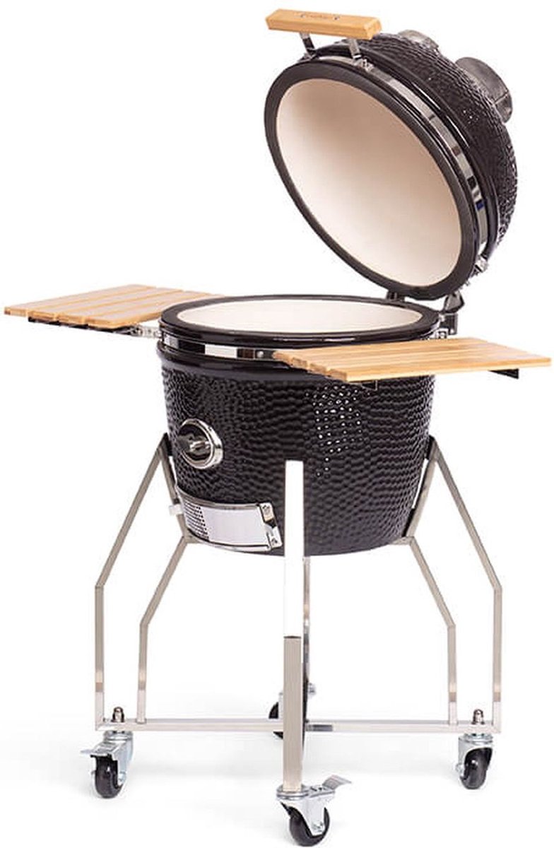 Yakiniku Medium Set 16 Inch Incl. Onderstel En Zijtafels - Zwart