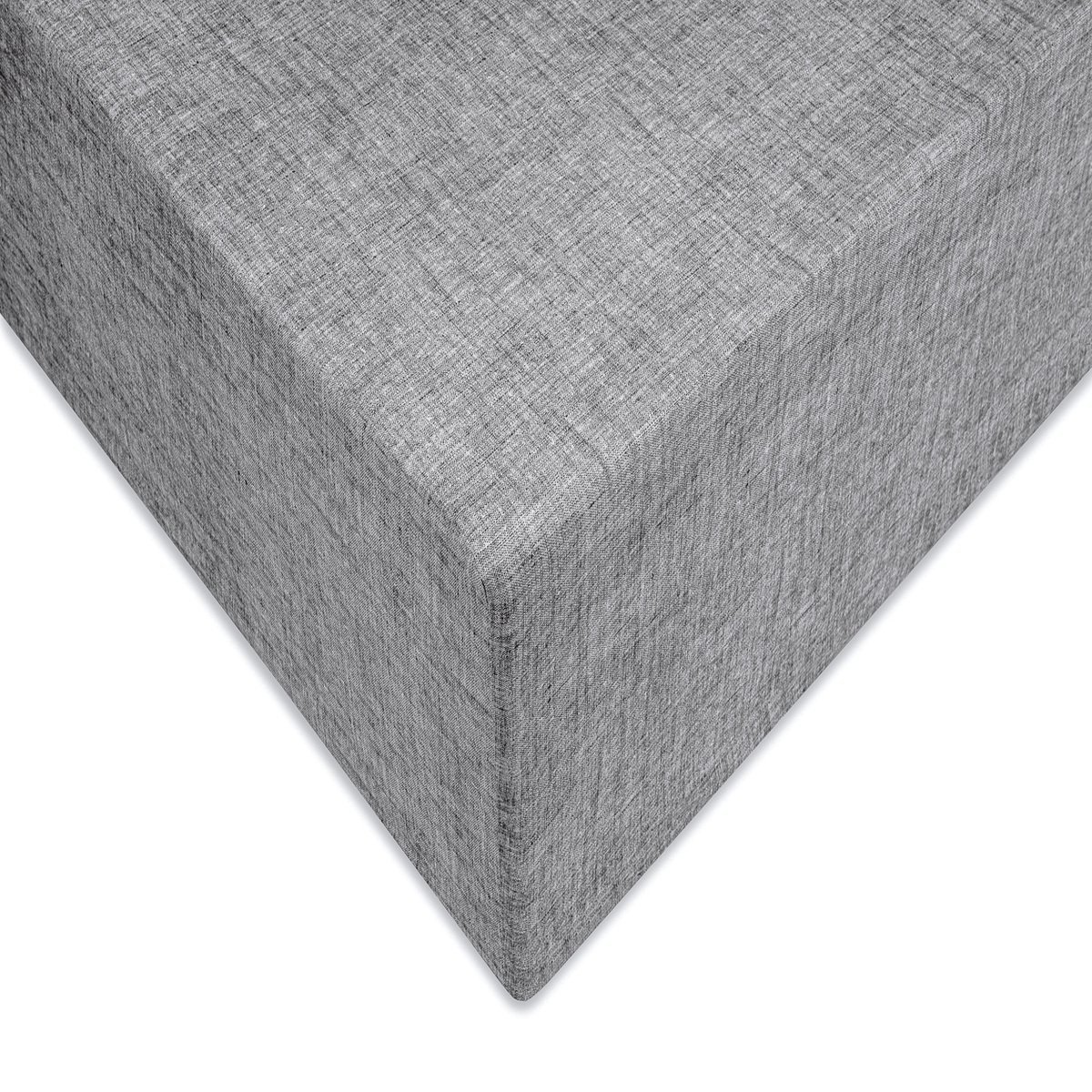 Zo Home Lino Hoeslaken Katoen Linnen Look 35cm Hoek - Dark Grey 90x210/220cm - Grijs