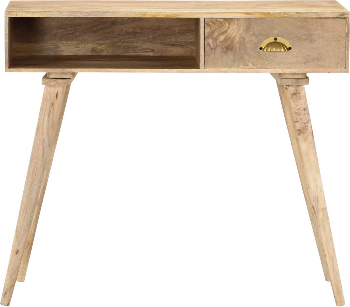 Vidaxl Wandtafel 90x45x75 Cm Massief Mangohout - Bruin