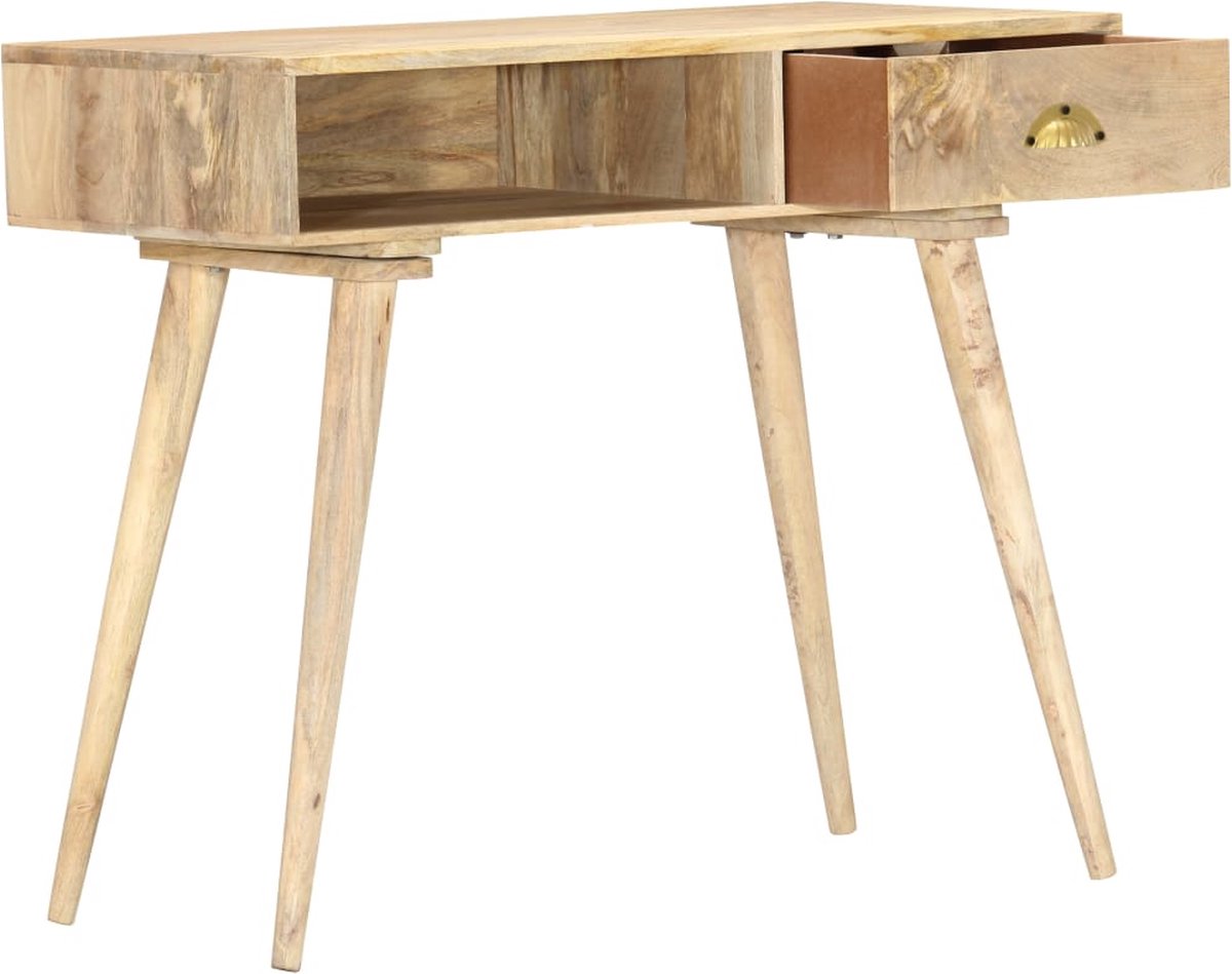 Vidaxl Wandtafel 90x45x75 Cm Massief Mangohout - Bruin