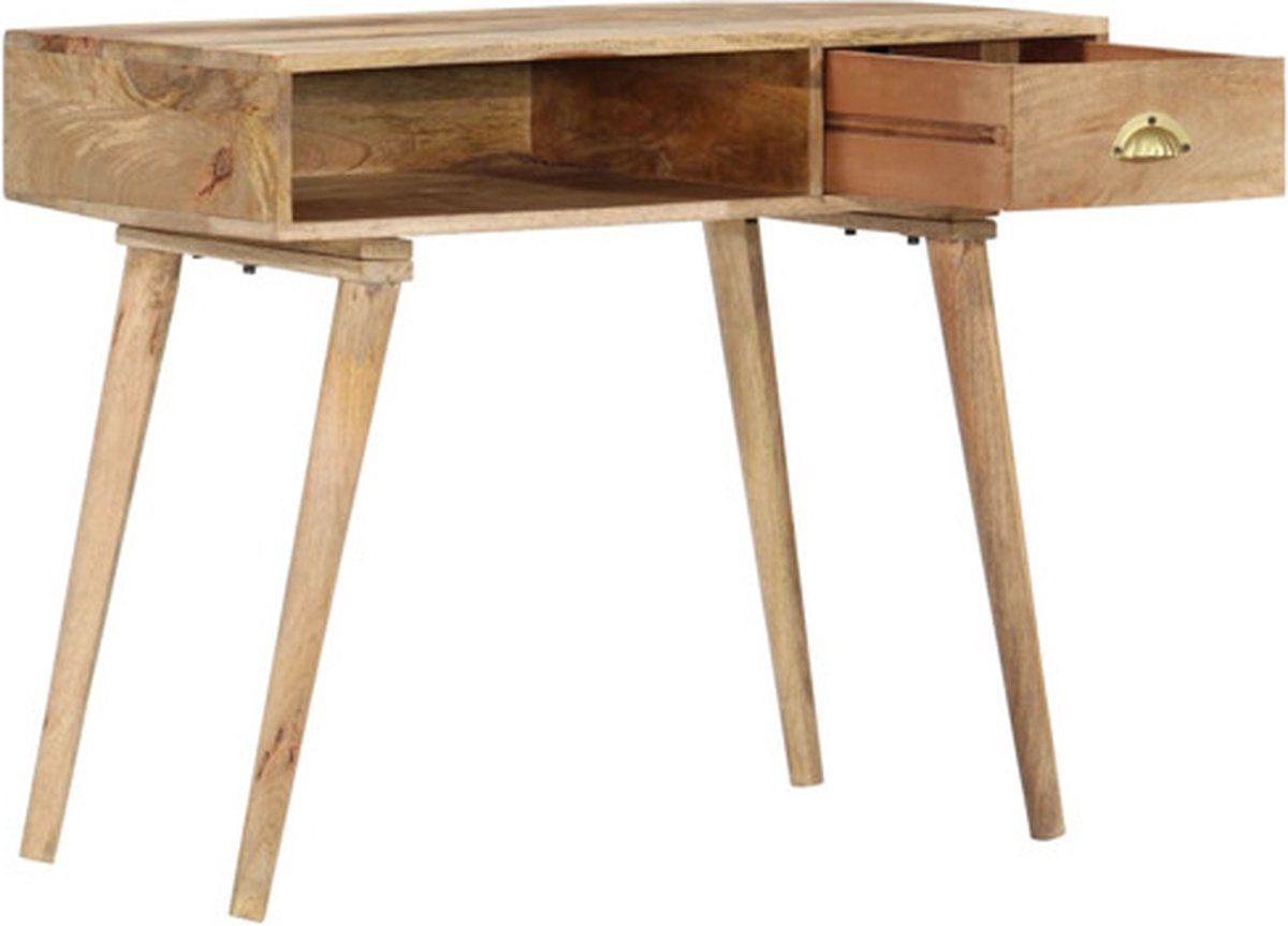 Vidaxl Wandtafel 90x45x75 Cm Massief Mangohout - Bruin