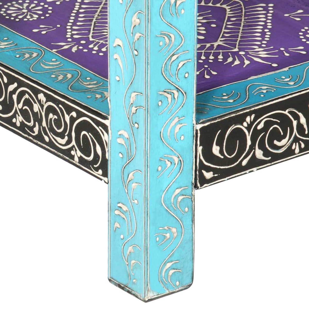 Vidaxl Wandtafel Handgeschilderd 80x35x75 Cm Massief Mangohout