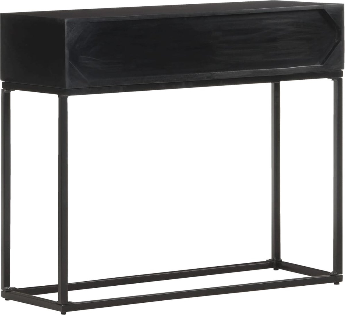 Vidaxl Wandtafel 90x35x76 Cm Massief Mangohout - Negro