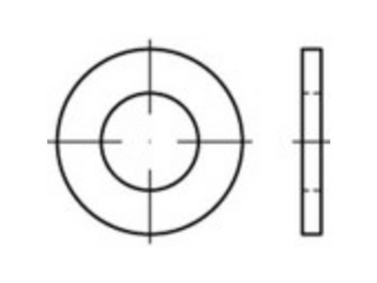 TOOLCRAFT 147780 Onderlegringen Binnendiameter: 5.3 mm ISO 7089 Staal 100 stuk(s)