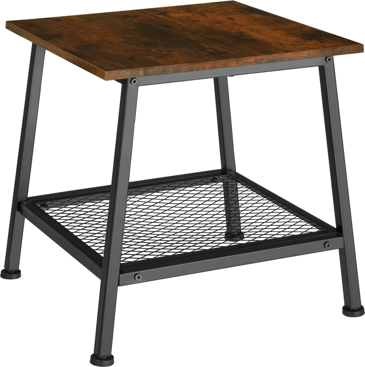 Tectake - Bijzettafel Bedford - 45,5 X 45 X 47 Cm - Robuust - Industrial Dark - 404267