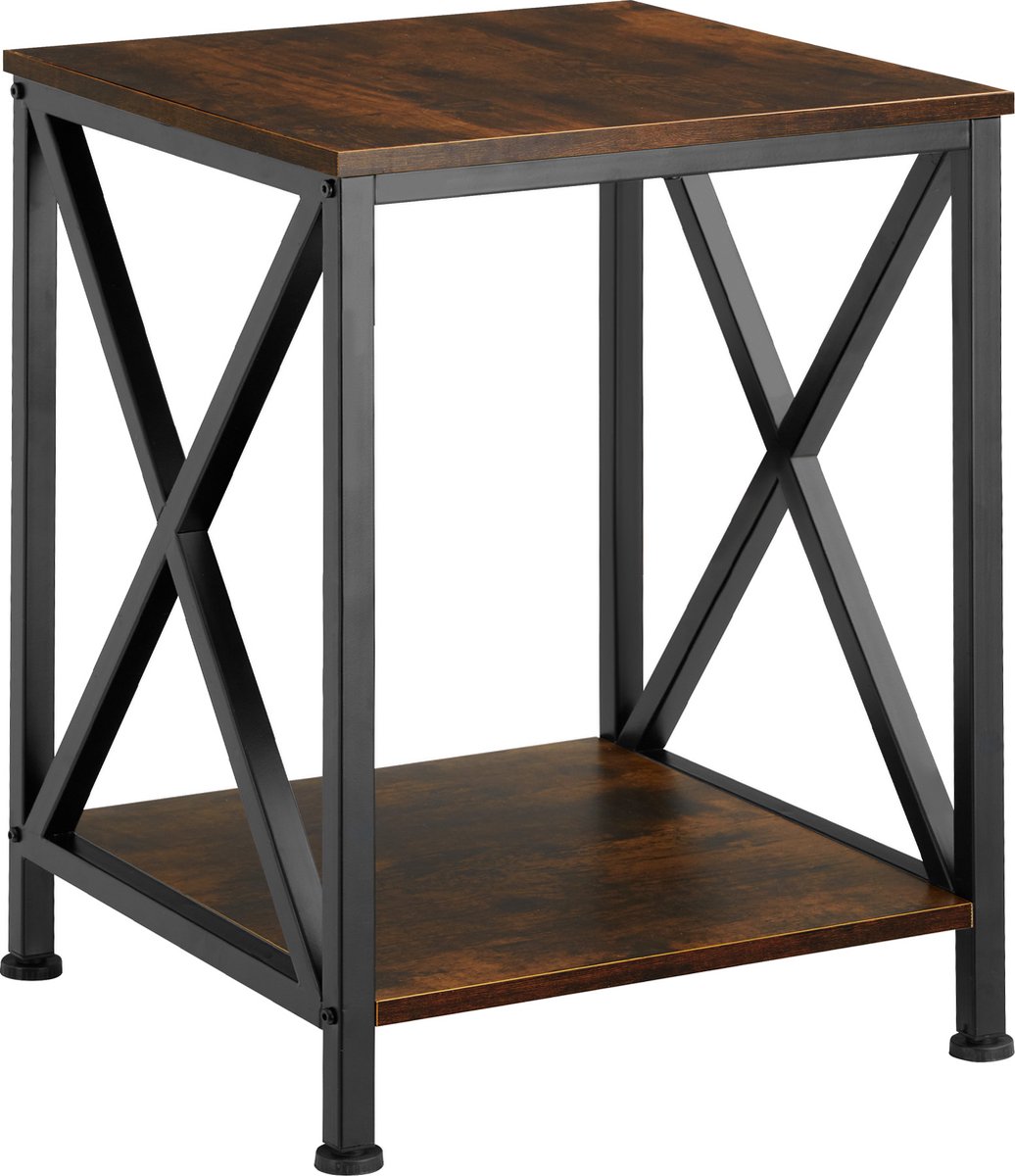 Tectake - Bijzettafel Carlton Industrial Dark - 404358