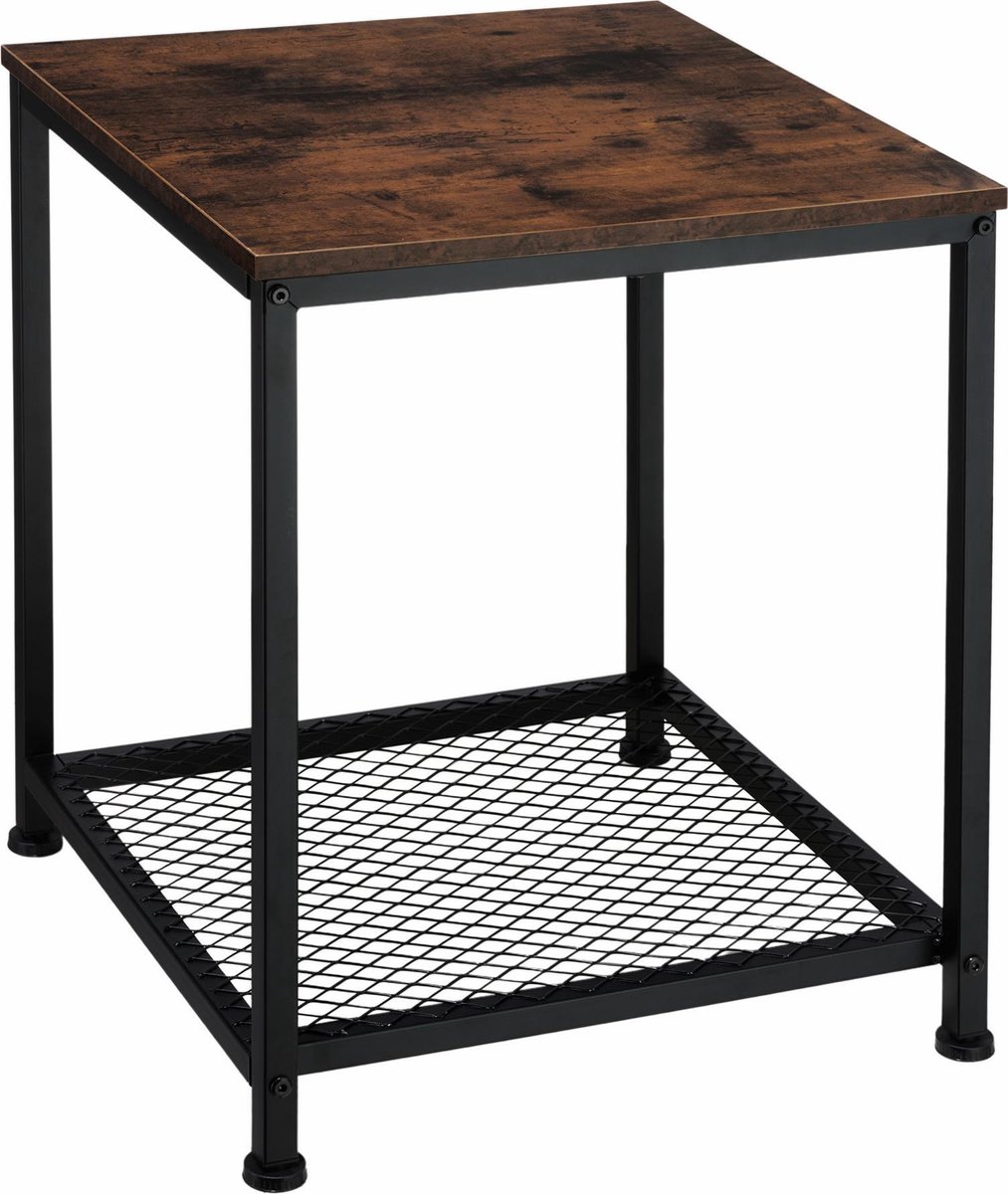 Tectake - Bijzettafel Derby Industrial Dark - 404206 - Nachtkastje , Sidetable