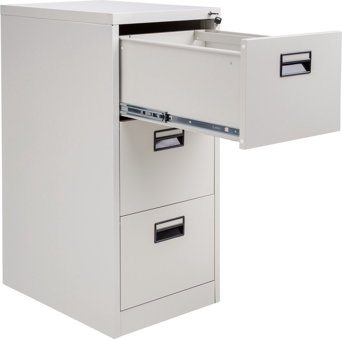 Tectake - Metalen Documentkast Archiefkast Met 3 Lades - 402487 - Grijs