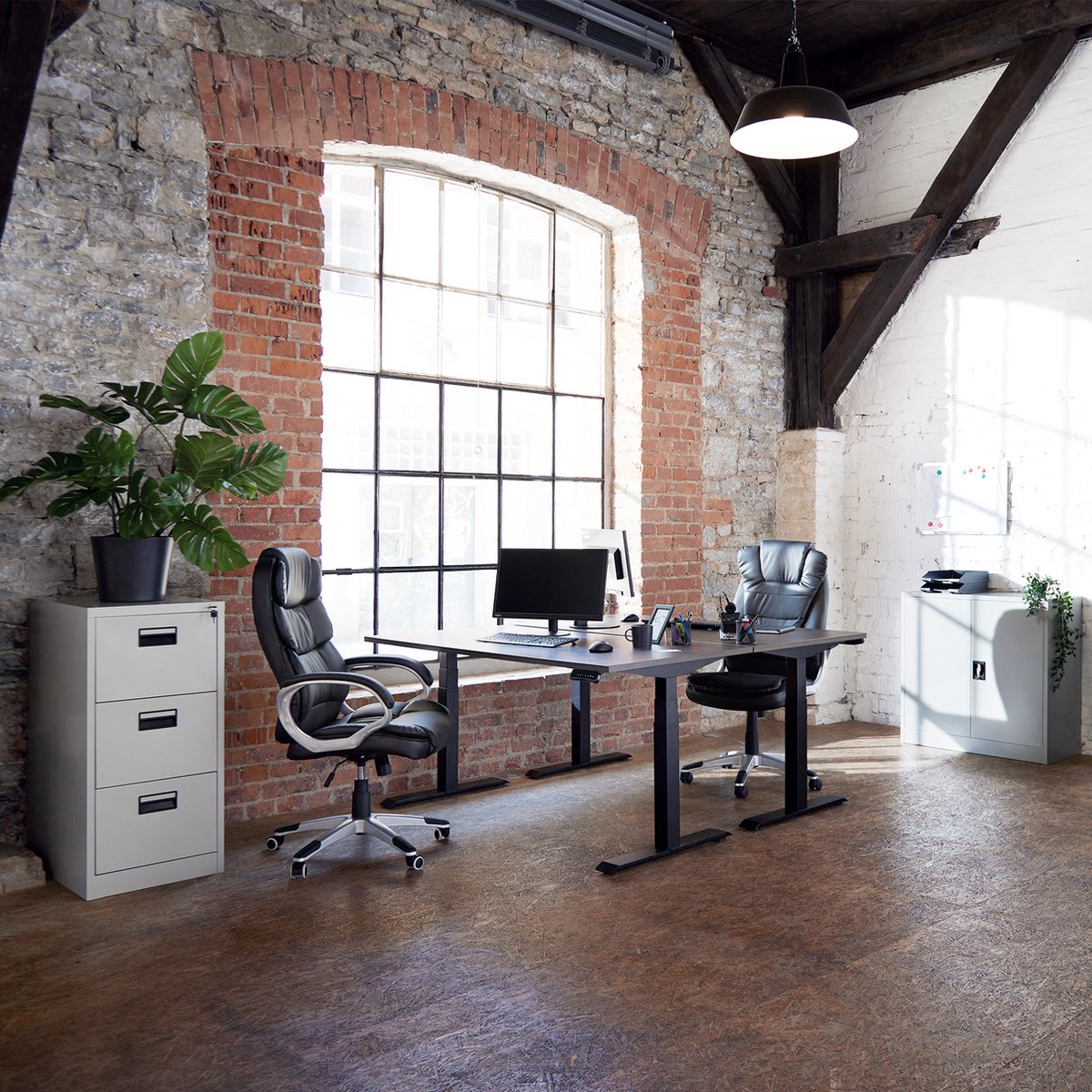 Tectake - Metalen Documentkast Archiefkast Met 3 Lades - 402487 - Grijs