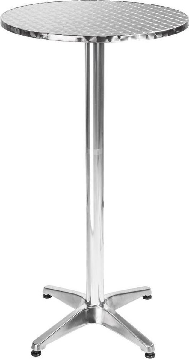 Tectake Bistro - Statafel - Zilver - Ø60 Cm - Silver