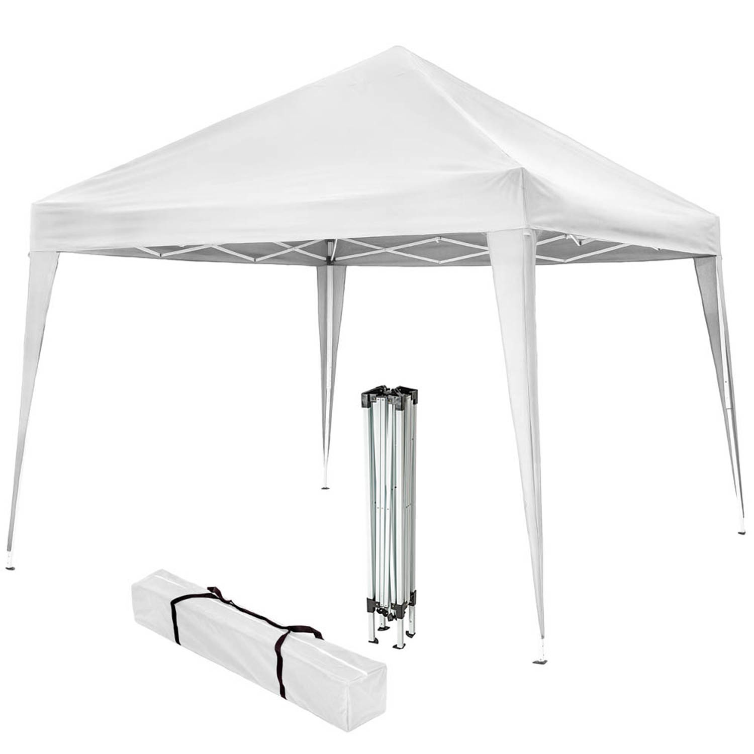 Tectake Paviljoen Opvouwbaar Partytent Vouwtent Wit 3*3m 401619