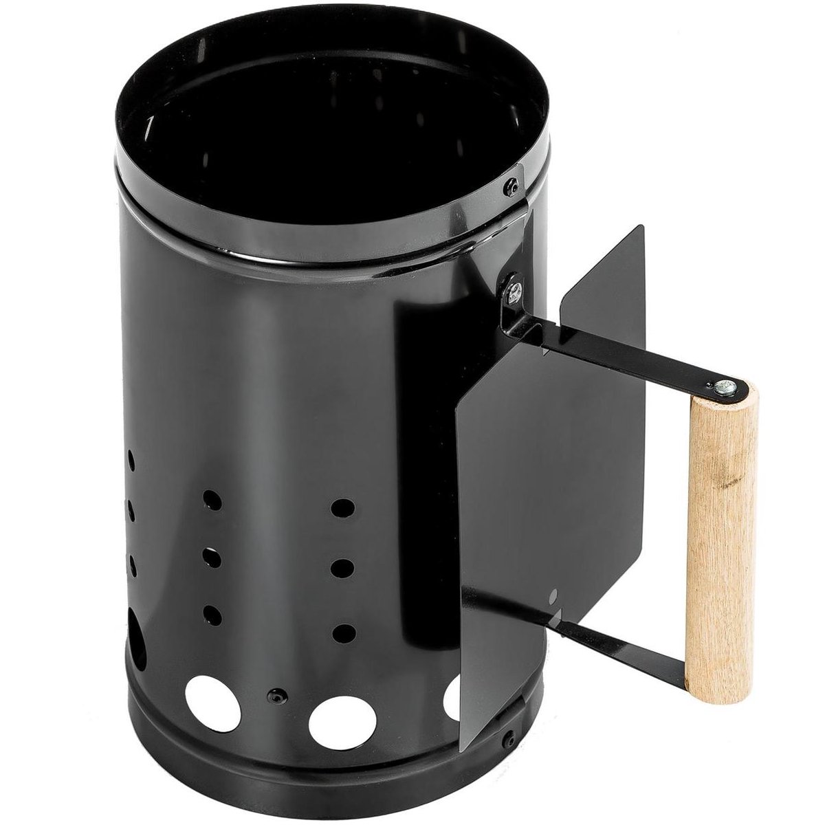 Tectake Xxl Houtskoolstarter Brikettenstarter + Hitteschild 401663 - Zwart