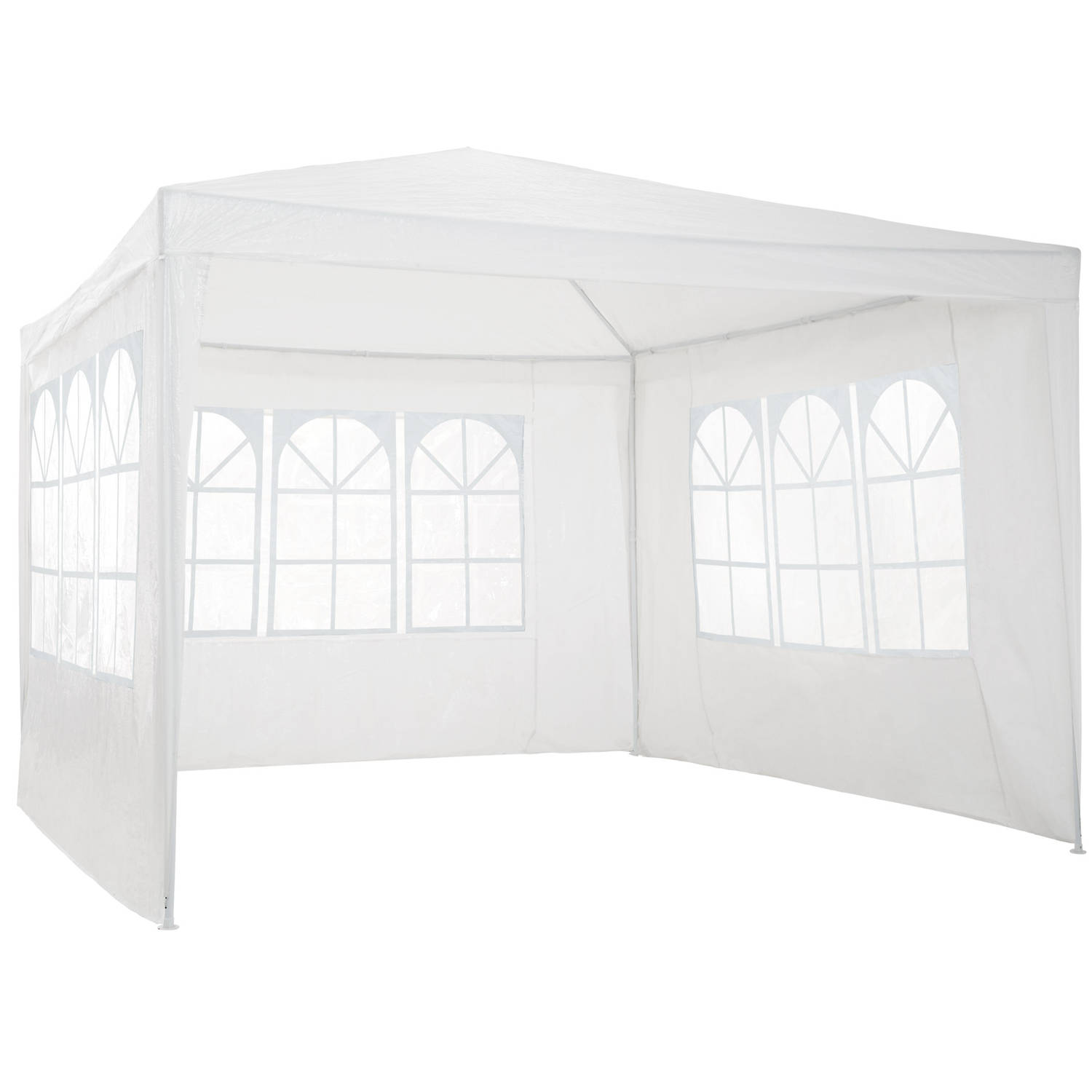 Tectake Paviljoen Partytent - 3 Zijwanden - 3 X 3 M - Wit