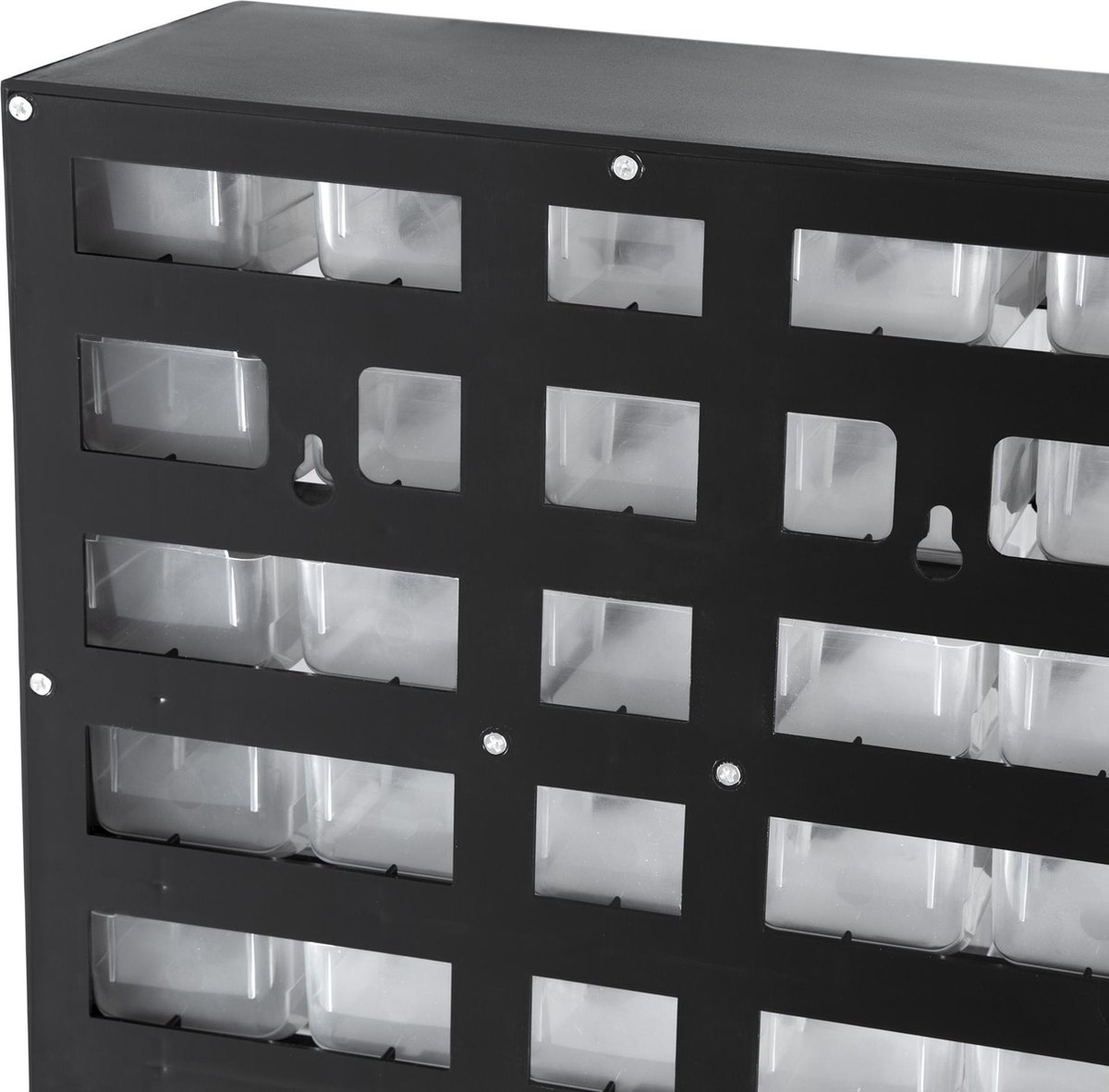 Tectake - 2x Assortimentskast Magazijnkast Voor Kleine Onderdelen - 403515 - Zwart