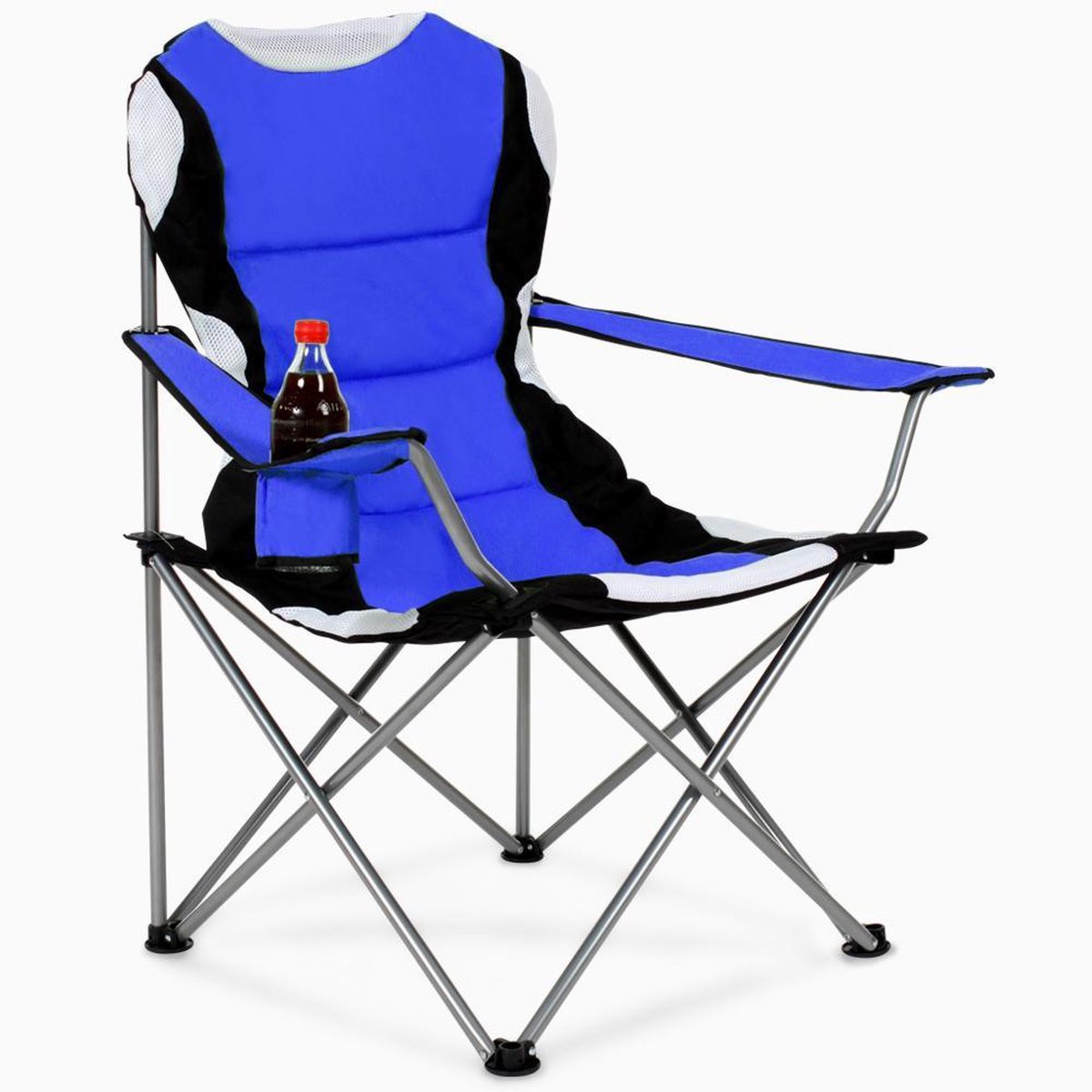 Tectake Stoel Basic Campingstoel;zwart - Blauw