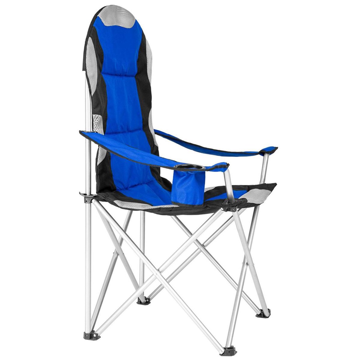 Tectake Stoel Basic Campingstoel;zwart - Blauw