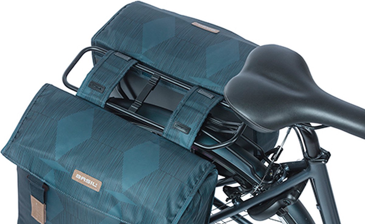 Basil Elegance - Dubbele Fietstas - 40-49 Liter - Estate - Blauw