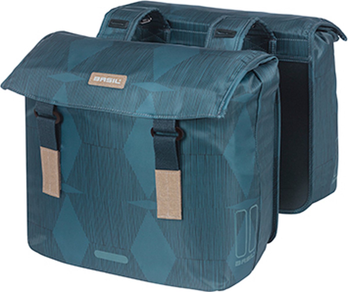 Basil Elegance - Dubbele Fietstas - 40-49 Liter - Estate - Blauw