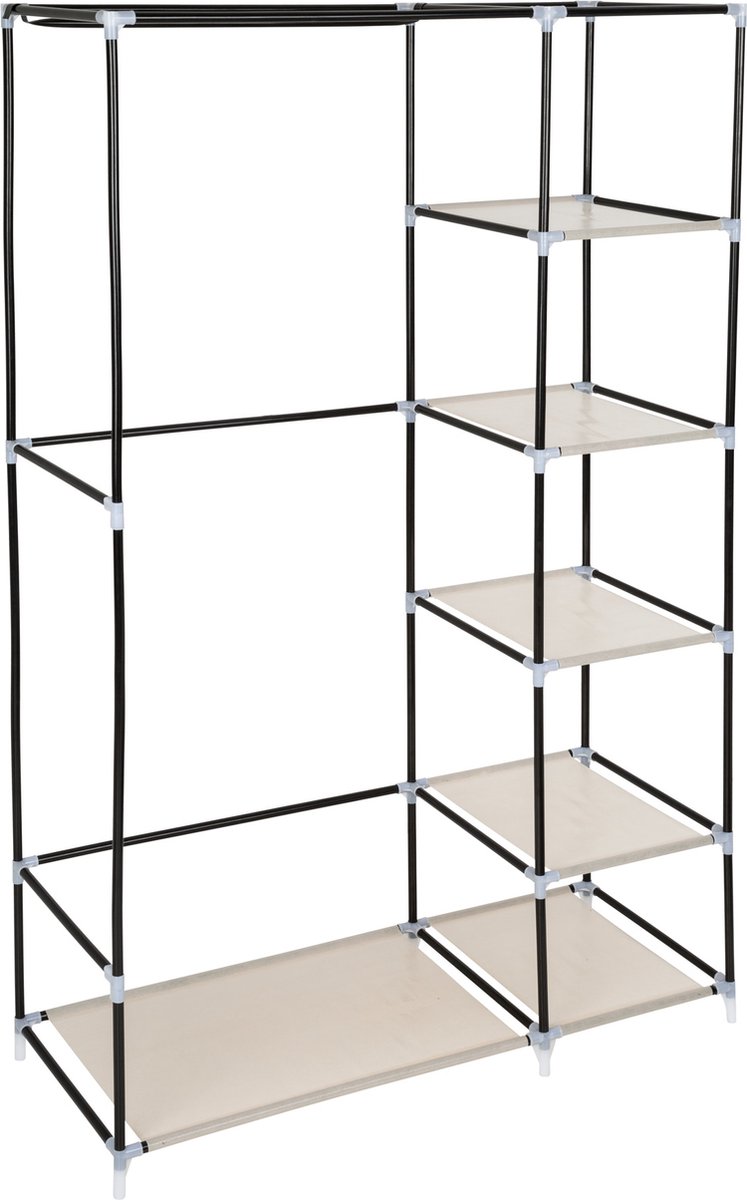 Tectake - Kledingkast Johanna - Veel Opbergruimte - 402529 - Beige