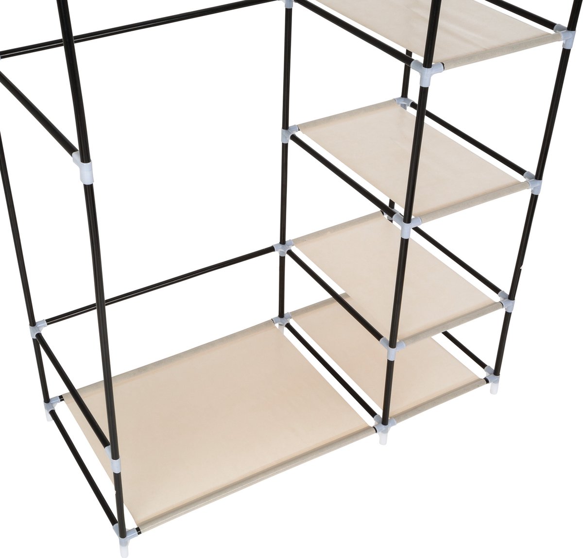 Tectake - Kledingkast Johanna - Veel Opbergruimte - 402529 - Beige