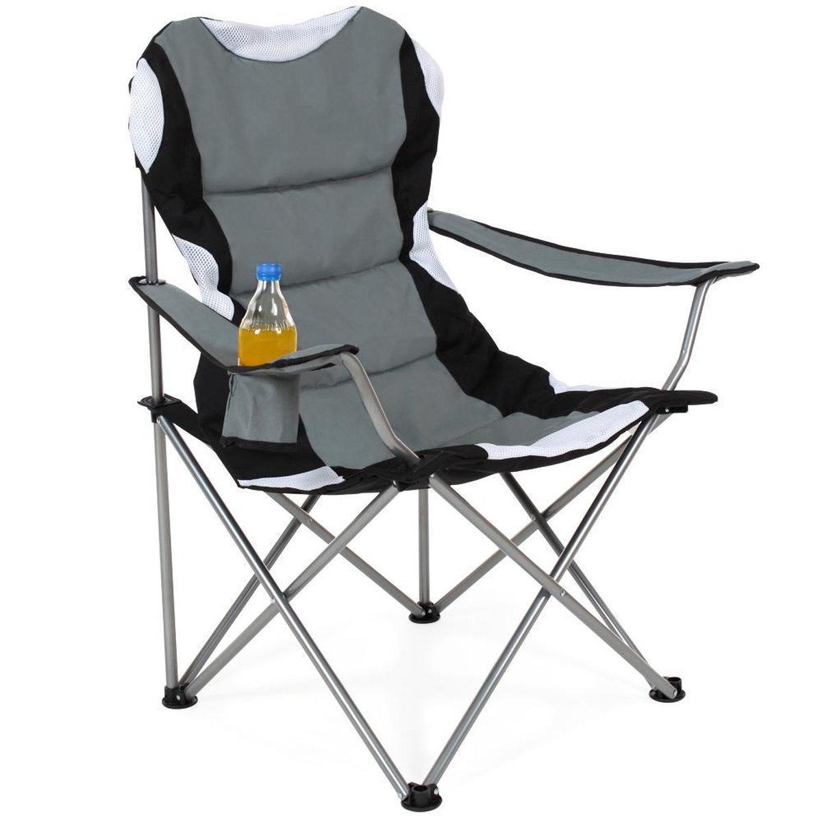 Tectake Stoelenset Luxe Campingstoelen; - Zwart