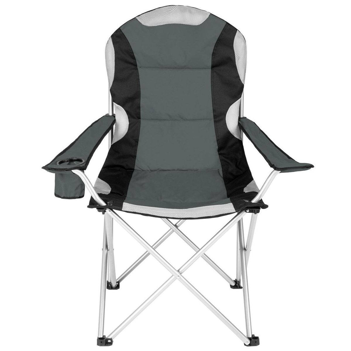 Tectake Stoelenset Luxe Campingstoelen; - Zwart