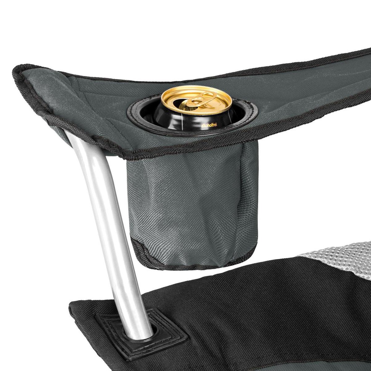 Tectake Stoelenset Luxe Campingstoelen; - Zwart