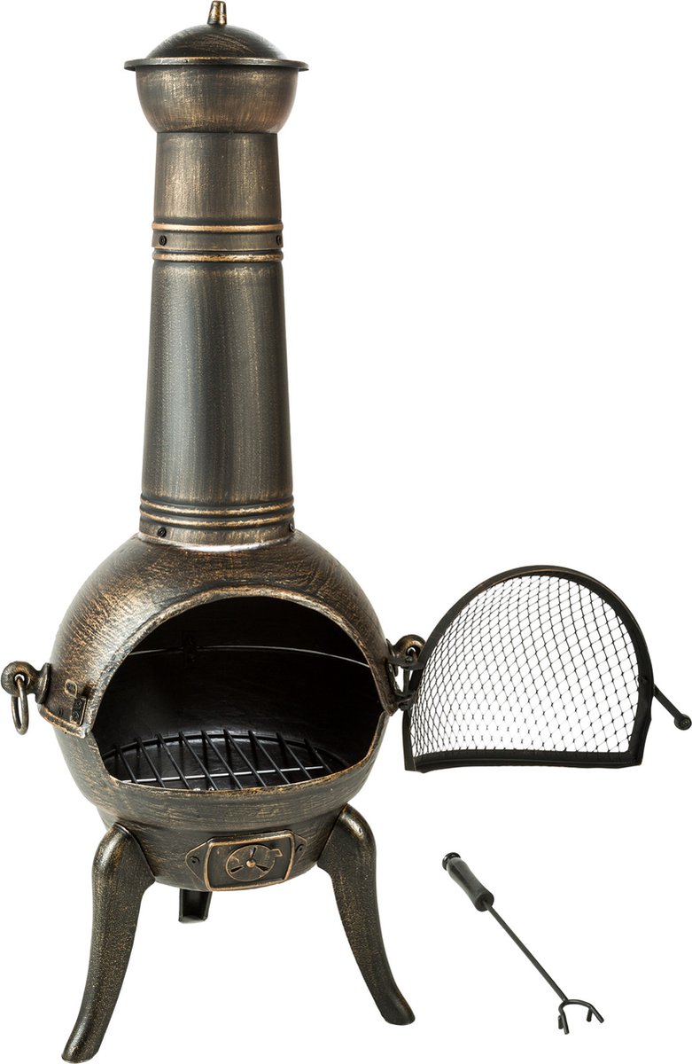 Tectake Tuinhaard - 115 Cm - 402197 - Grijs