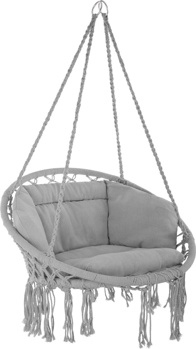 Tectake - Hangstoel Grazia- - 403204 - Grijs