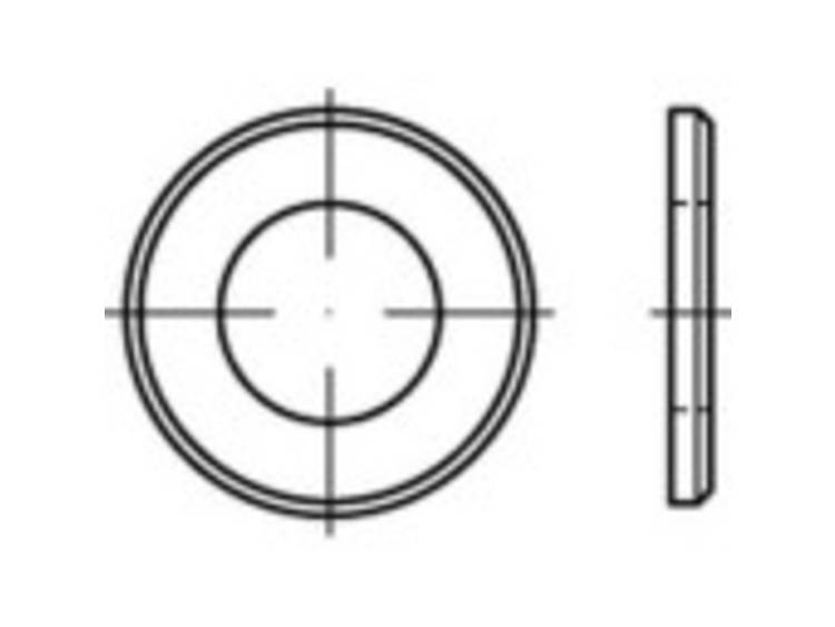 TOOLCRAFT 147884 Onderlegringen Binnendiameter: 4.3 mm ISO 7090 Staal 1000 stuk(s)