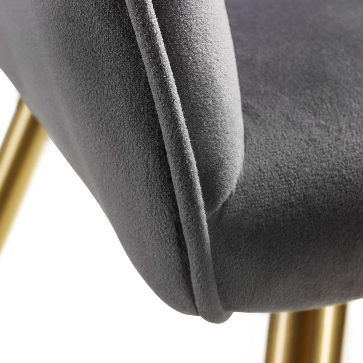 Tectake - Stoel Marilyn Fluweellook Goud Donker/goud Sku: 403653 - Zwart
