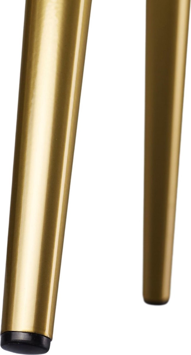 Tectake - Stoel Marilyn Fluweellook Goud Donker/goud Sku: 403653 - Zwart