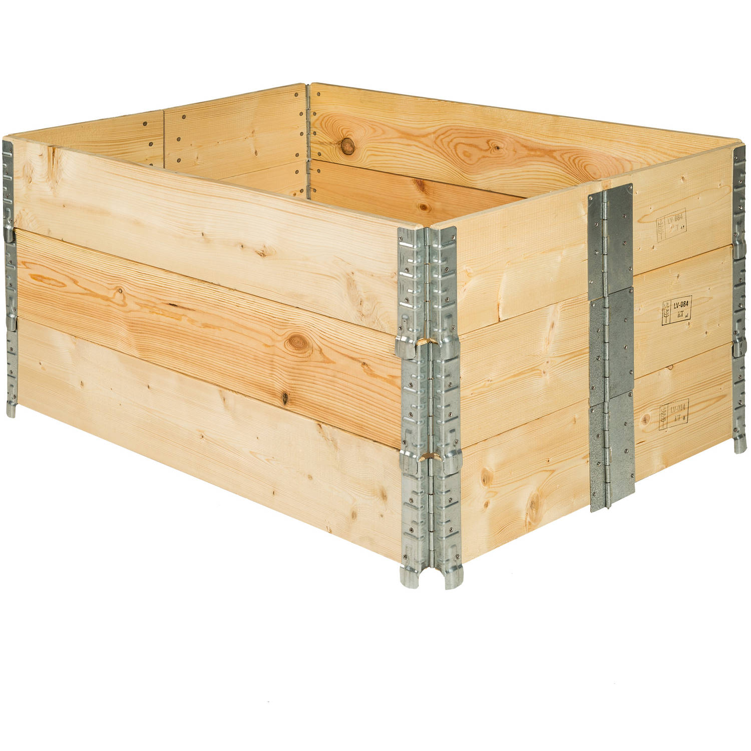 Tectake 3 X Plantenbak - Hout - Rechthoekig - 120 *80 Cm - 402272 - Bruin