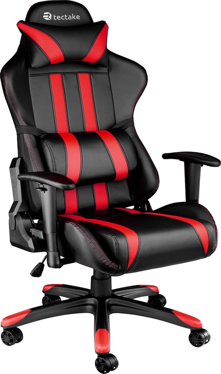 Tectake Gamingstoel Bureaustoel - Premium Racing Style - Zwart/ - Rood