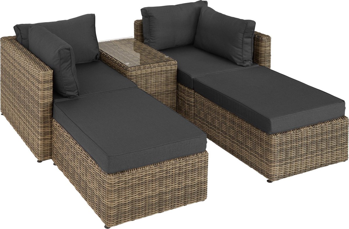 Tectake - Wicker Loungeset San Domino - 403168 - Bruin