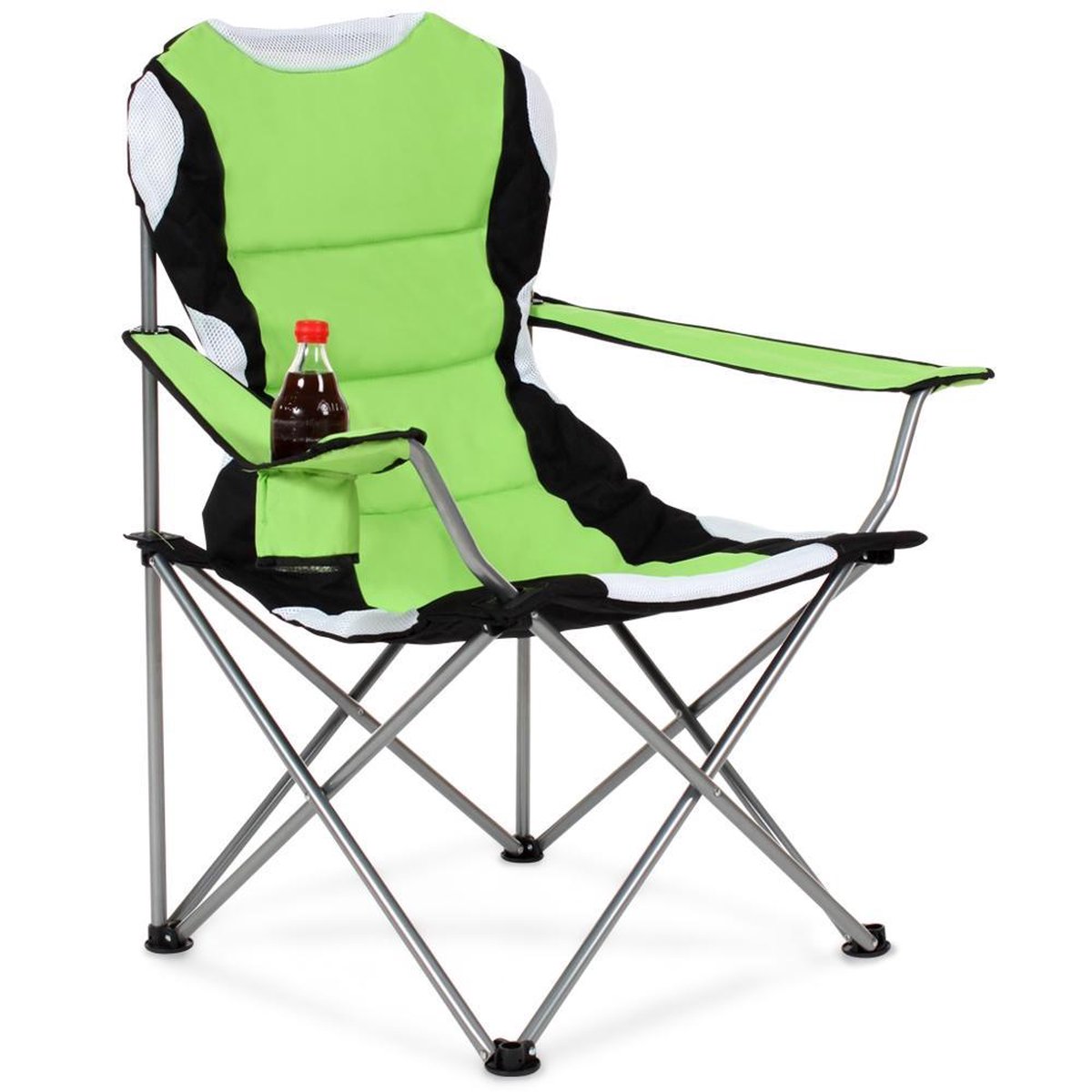 Tectake Stoelenset Luxe Campingstoelen;zwart - Groen