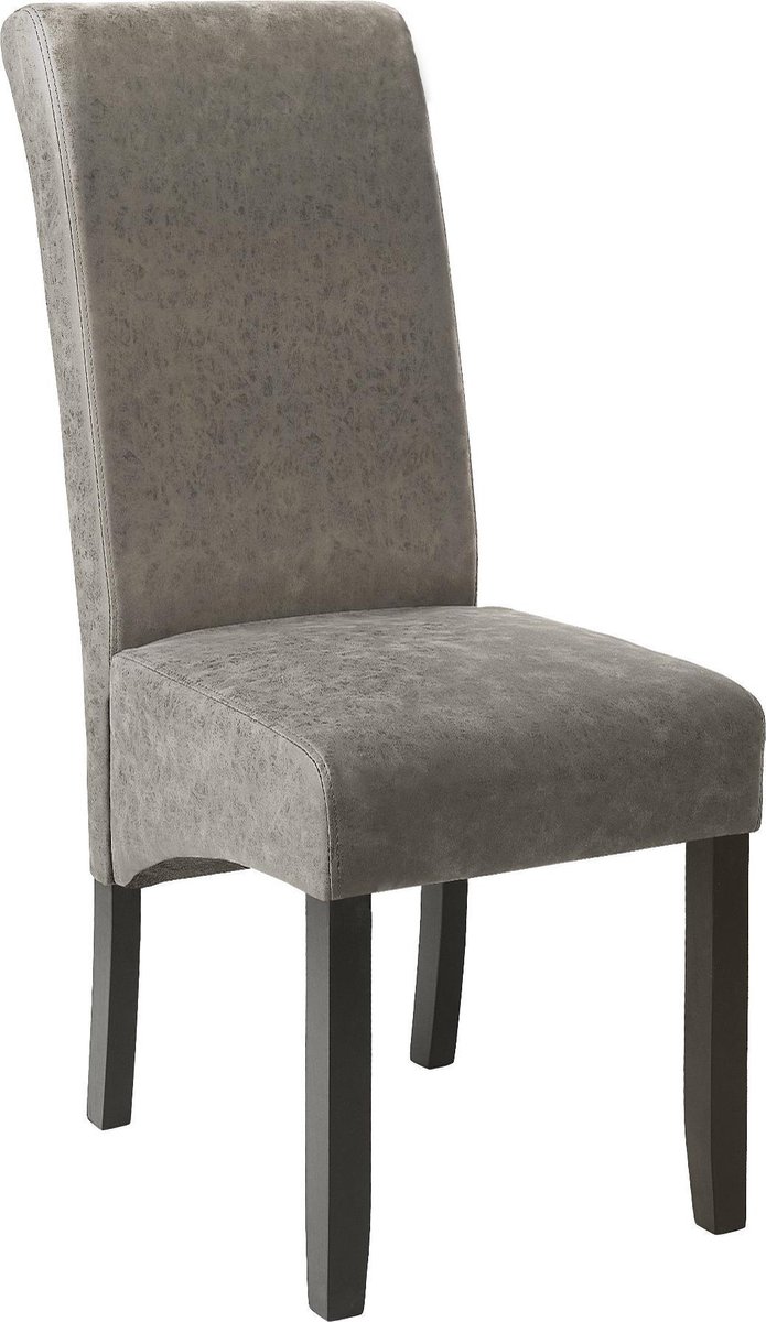 Tectake - 8 Eetkamerstoelen Met Ergonomische Zitvorm Gemarmerd - 403993 - Grijs