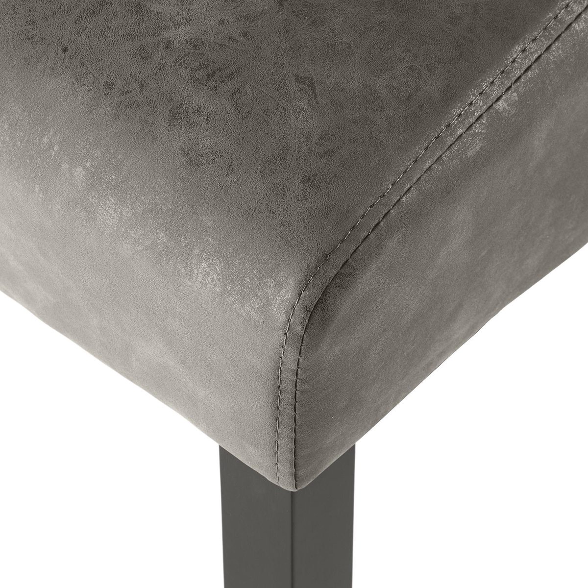 Tectake - 8 Eetkamerstoelen Met Ergonomische Zitvorm Gemarmerd - 403993 - Grijs