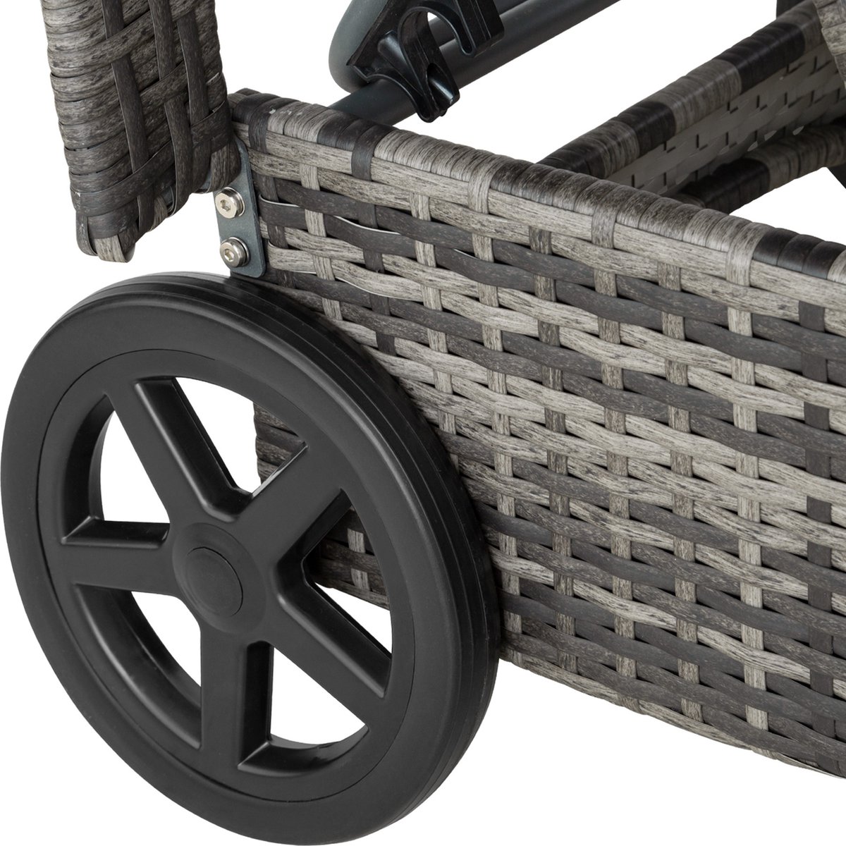 Tectake - Wicker Ligbed ""Cassis"" 404239 - Grijs