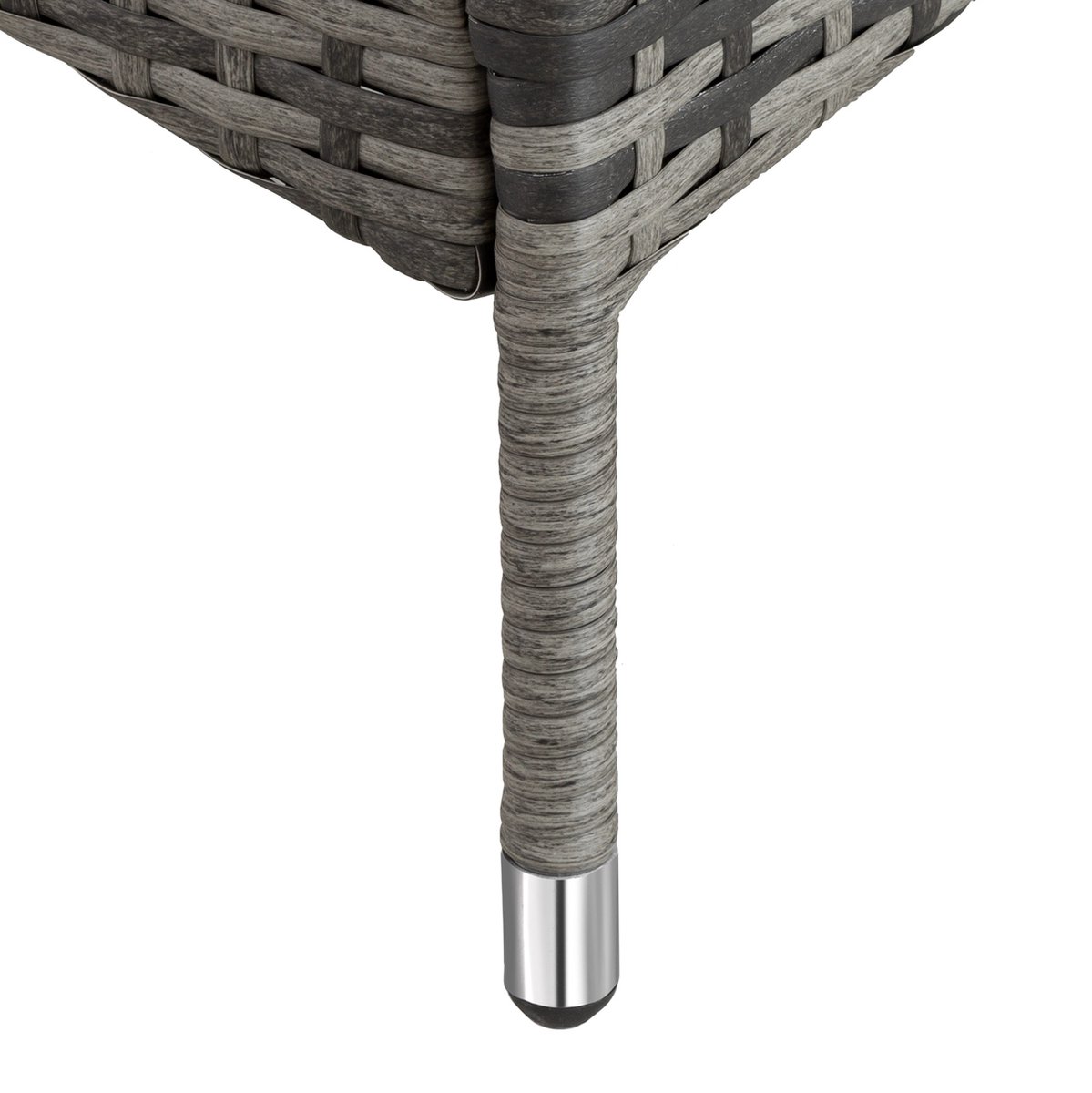 Tectake - Wicker Ligbed ""Cassis"" 404239 - Grijs