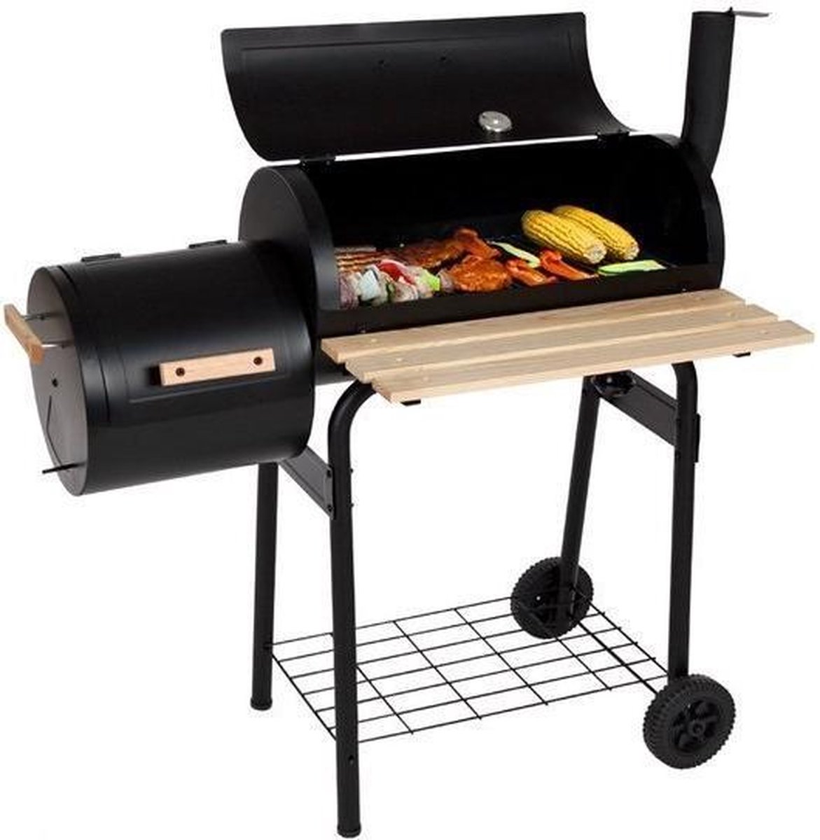 Tectake Houtskool Smokerbarbecue - Zwart