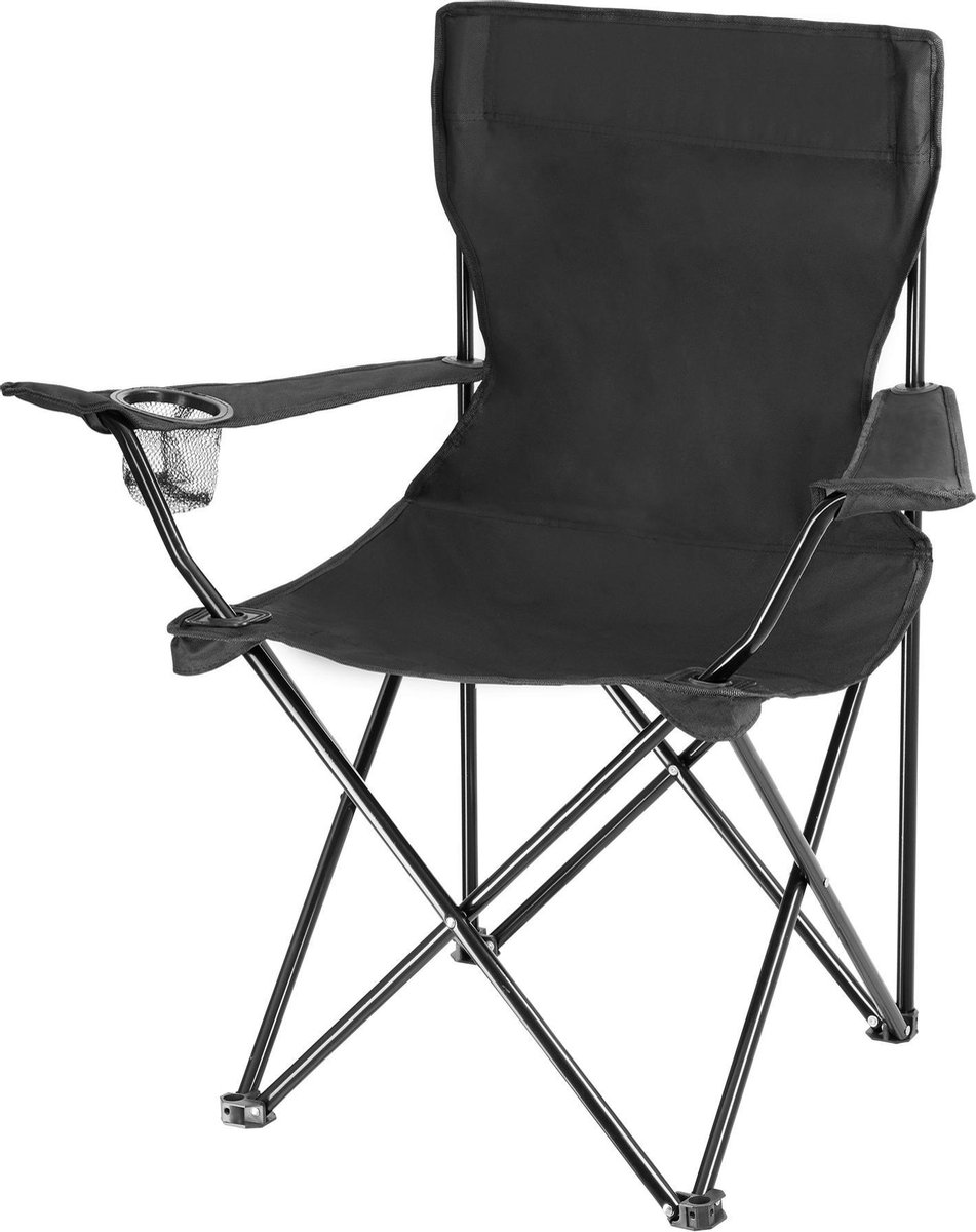 Tectake - Set Van 2 Campingstoelen - Gil - 403875 - Zwart