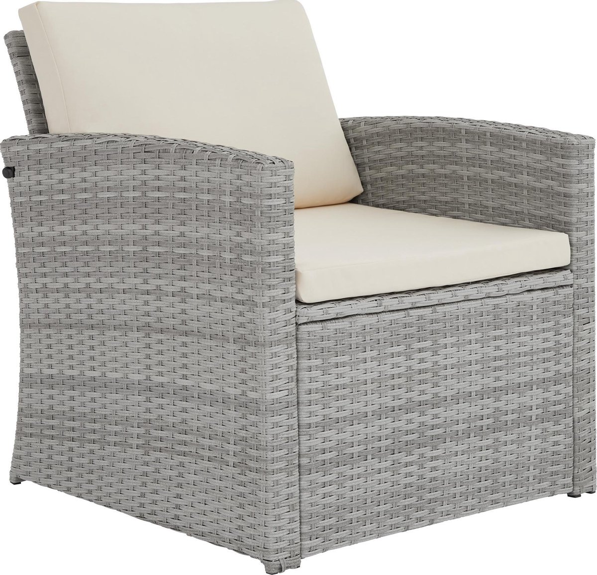 Tectake - Wicker Zitgroep Lucca, Licht - 403698 - Grijs