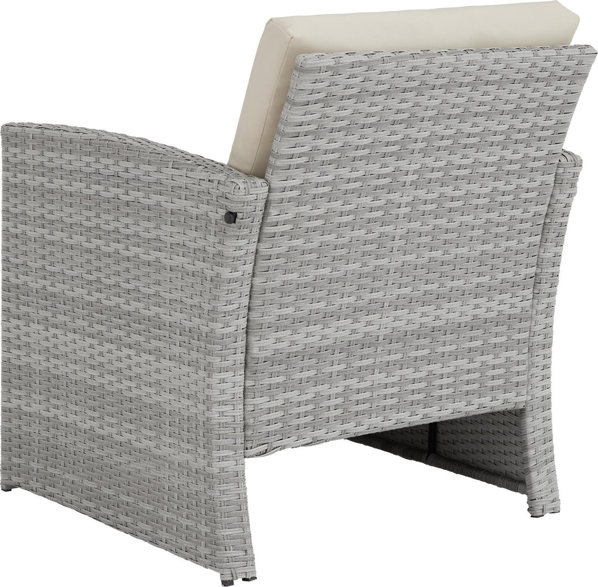 Tectake - Wicker Zitgroep Lucca, Licht - 403698 - Grijs
