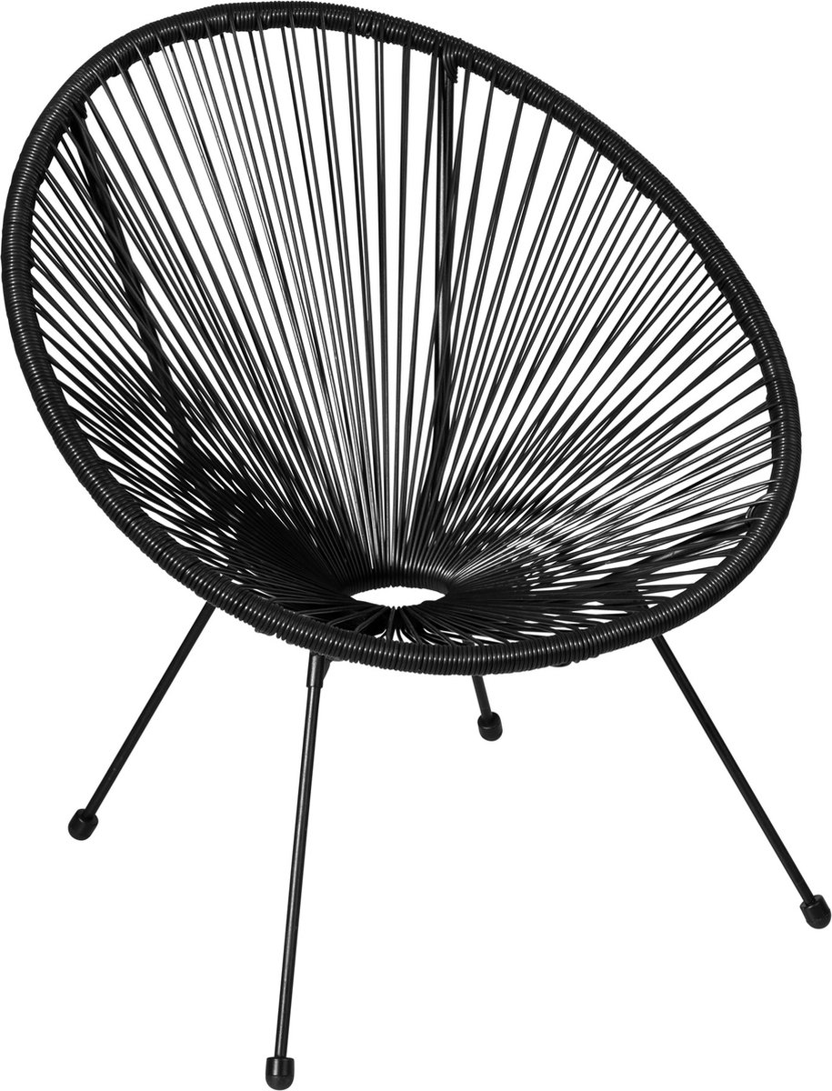 Tectake - Balkonset - Tuinset - Set Van 2 Stoelen €œSantana€ - Zwart