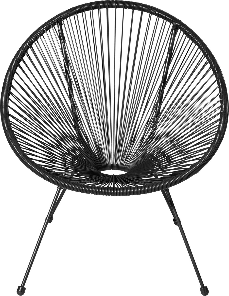 Tectake - Balkonset - Tuinset - Set Van 2 Stoelen €œSantana€ - Zwart