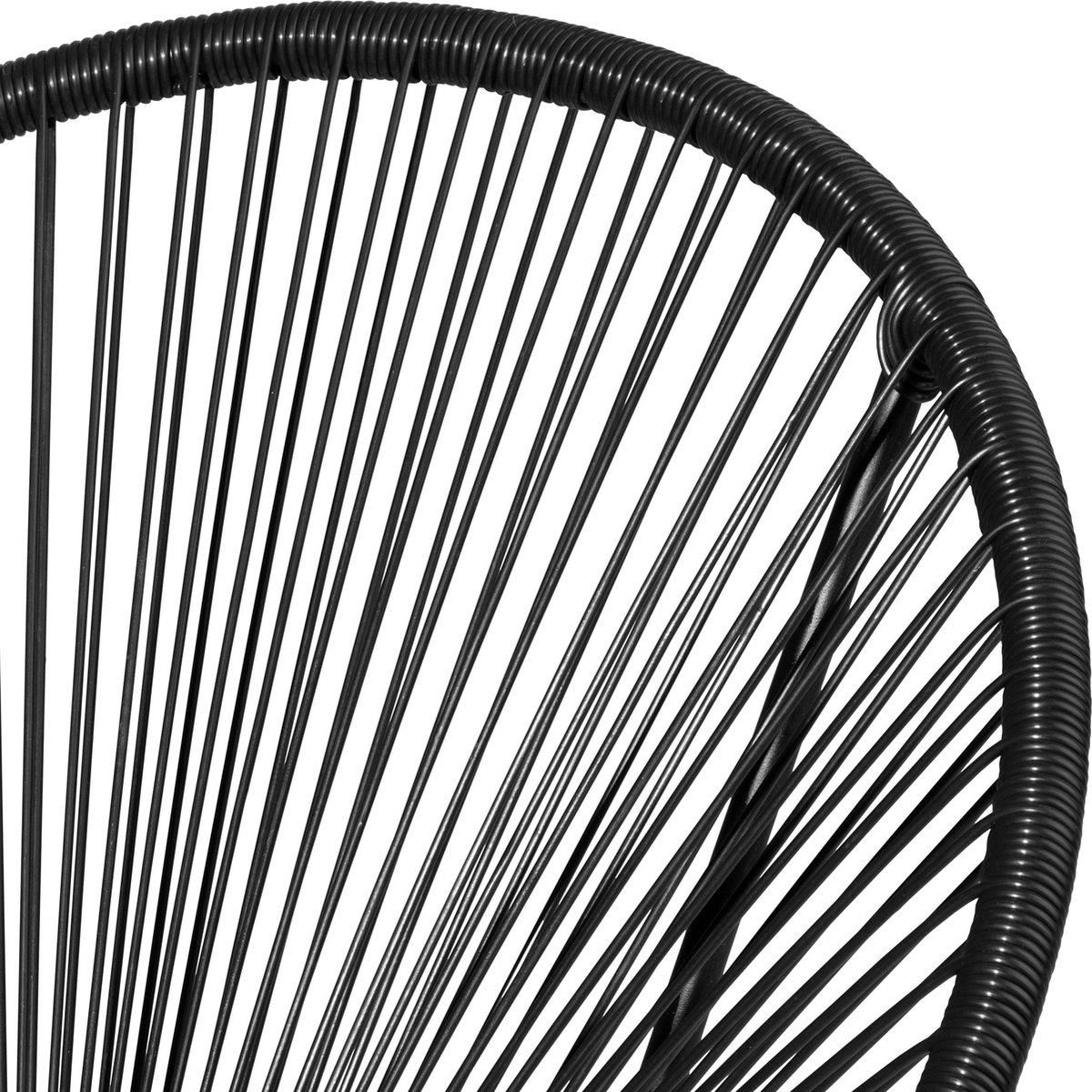 Tectake - Balkonset - Tuinset - Set Van 2 Stoelen €œSantana€ - Zwart