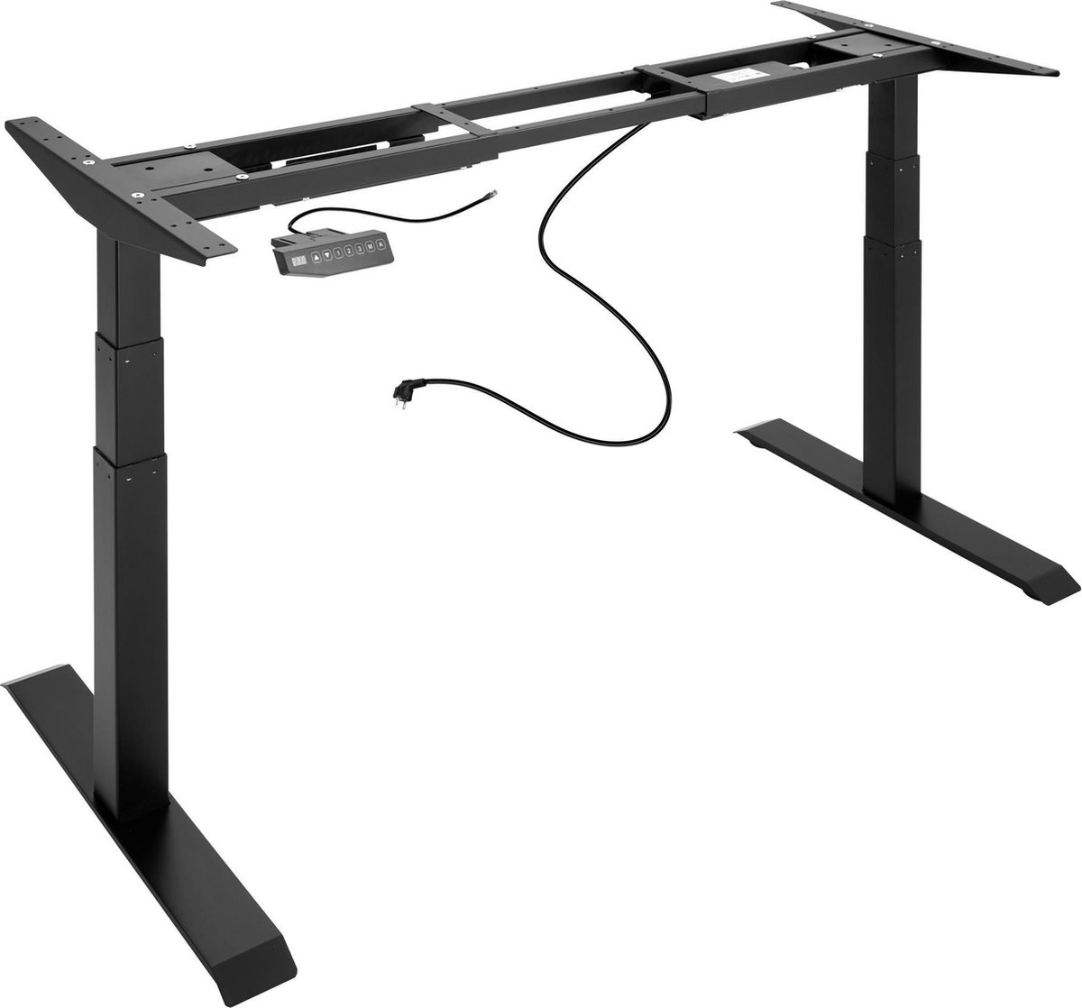 Tectake Elektrisch Tafelframe Denis 402997 - 180x68x123 Cm - Zit-sta Bureau - Zwart